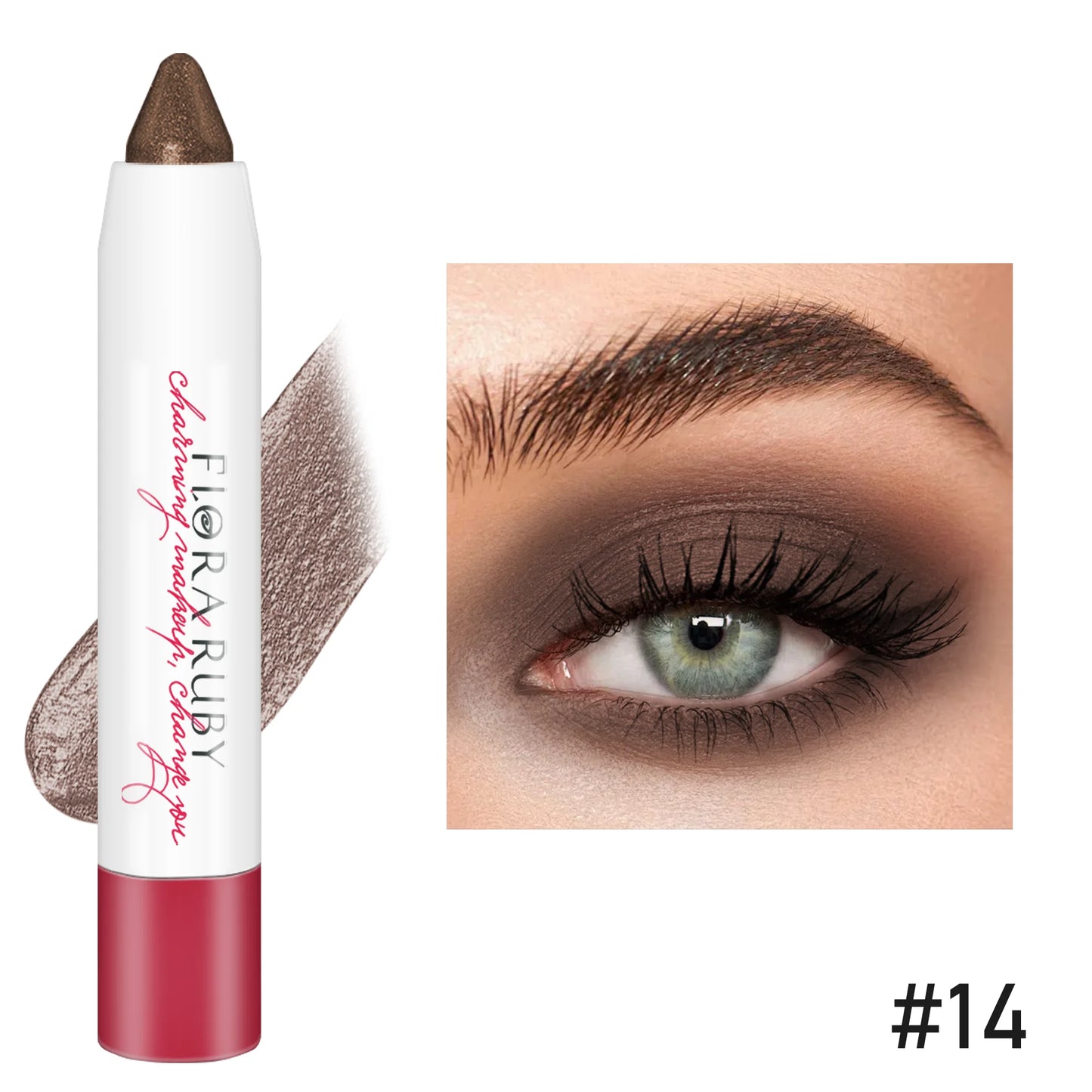 16 Colors Eyeshadow Stick Waterproof Eyeshadow Pencils Cream Eyeshadow Sticks Brown Metallic Eyeshadow Stick Pencil Long Lasting