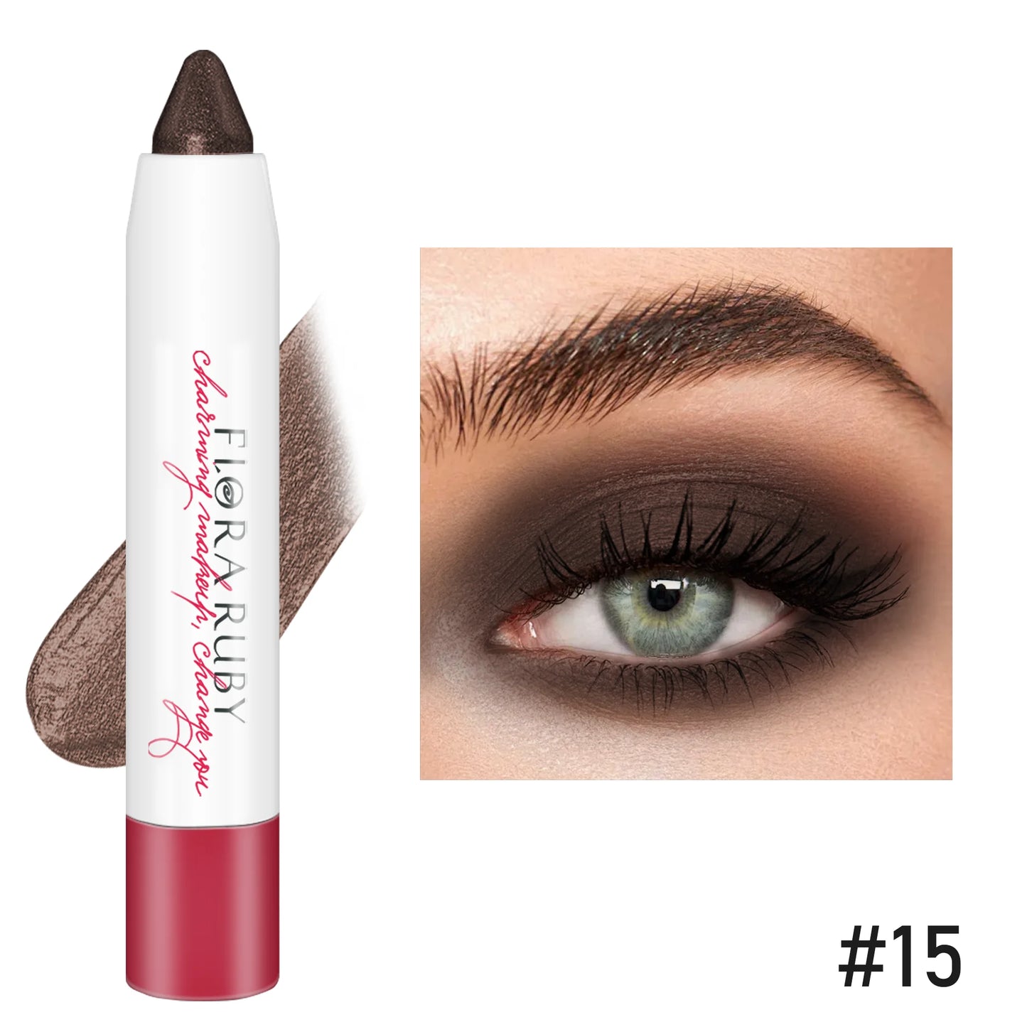 16 Colors Eyeshadow Stick Waterproof Eyeshadow Pencils Cream Eyeshadow Sticks Brown Metallic Eyeshadow Stick Pencil Long Lasting