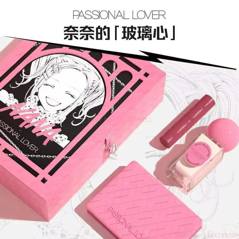 Anime Nana Joint Name Makeup Gift Box Hot Girl Lipstick Foundation Eyeshadow Palette Set Sexy Long Lasting Cosmetic Gifts