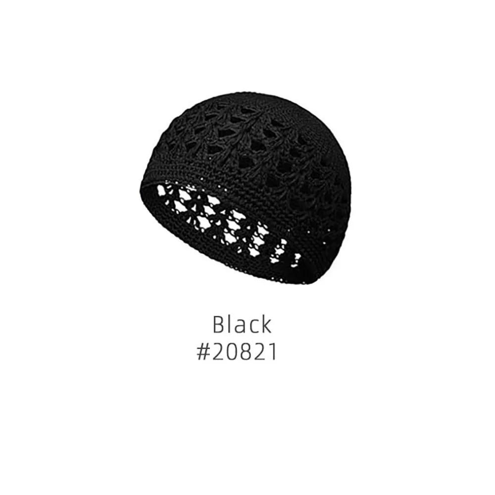 Crochet Beanie Hat Brimless Beanie Hat Muslim Men's Hat Knitted Elastic Crochet Hat Autumn And Winter Warm Hat