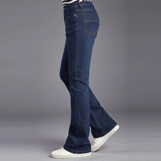 ICPANS Men's Flare jeans Pants Bell Bottom Cargo Jeans Slim Blue BootCut Flared Denim Jeans For Men  Trousers Boot Cut 2019 New