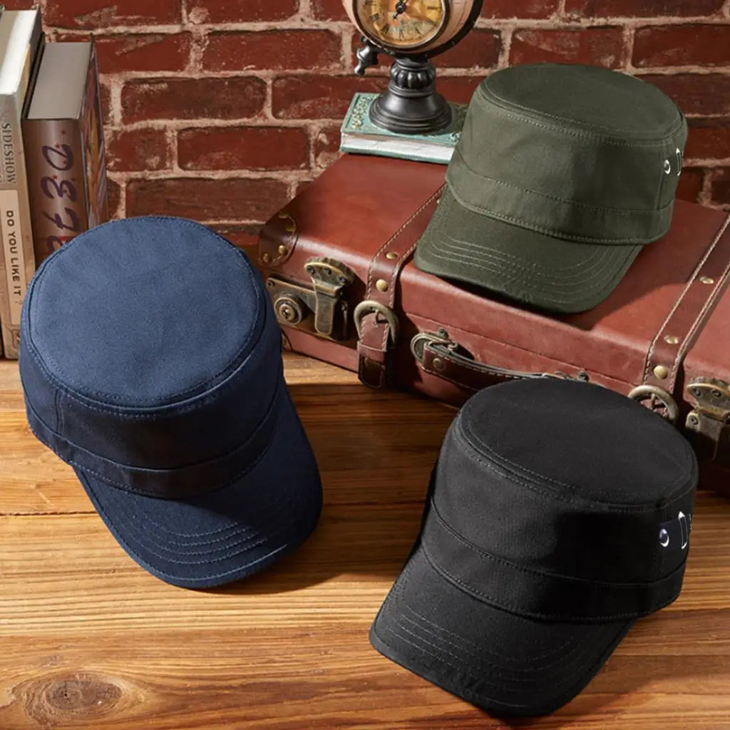 Men Camouflage Adjustable Flat Caps Sunscreen Baseball Hat for Outdoor Sports Hiking Dad Hat Trucker New Tactical Men's Cap-2021